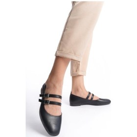 Resim Kadın Cove Siyah İki Beretli Kut Burun Babet-siyah Siyah 