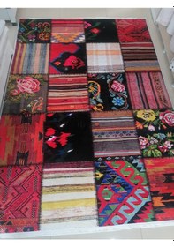 Resim Mavi Kilim 915 160x230 Tabanı Dokuma Yıkanabilir 