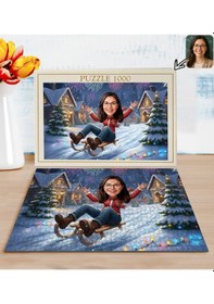 Resim Bk Gift Kişiye Özel Kadın Yılbaşı Karikatür Tasarımlı 1000 Parça Profesyonel Puzzle-7, 1000 Puzzle, Yeni Yıl Hediyesi, Yılbaşı Hediyesi Kobitmeyencom3 
