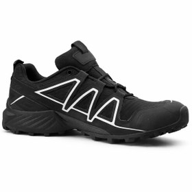 Resim Erkek Outdoor Spor Ayakkabı Trail Running Trekking Kaymaz Taban Siyah 