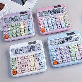 Resim 1 adet Dopamine Güneş Enerjili Hesap Makinesi - Etkili Hesaplamalar İçin Tasarlanmış Şık Ofis Hesap Makinesi. 