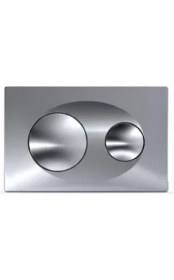 Resim E.C.A Serel Gömme Rezervuar Kumanda Paneli P400120 Parlak Krom Panel(Metal Kaplama) 