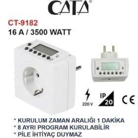 Resim Cata Ct 9182 Dijital Zaman Saati 3500 W 