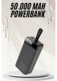Resim 4 Usb Girişli 50.000 Mah Powerbank Led Ekranlı Dayanıklı Ve Şarj Güçlü Çok Renkli 