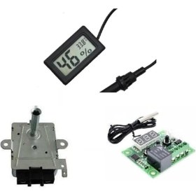 Resim Misda Store Pazar Kuluçka Makinesi Malzemeleri Set Nem Ölçer,termostat, Çevirme Motoru 