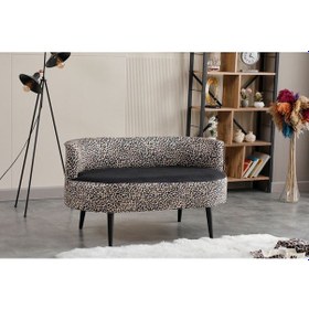 Resim Azra Mobilya Sydney Çay Seti Koltuk Takımı - Cafe, Ofis, Balkon, Kafe, Bahçe, Ofis, Salon Mobilyası Leopar Siyah 