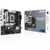 Resim ASUS PRIME B760M-PLUS, 4xDDR5, 2x M.2, HDMI, DP, Type-C, 12-13-14.Nesil, LGA1700 Soket, Anakart 