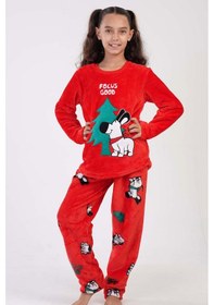 Resim Kız Çocuk Welsoft Kırmzı Pijama Takım C3t0n4o023 001 