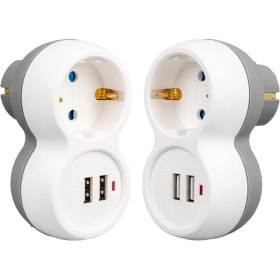 Resim Vea VRM0101U 250V 16A Tekli Çift Usbli Priz 