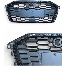 Resim Ön Panjur Parlak Siyah Çerçeve Parlak Siyah Detay Sensörlü 9 Petek Kısa Plakalık A3 Sline 2021 