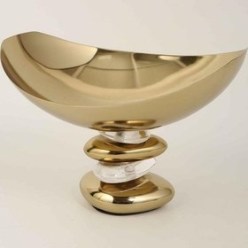 Resim Vitale Volkan Gold Çerez Kasesi 20 18 13 Cm Mtfk.0190 Diğer 