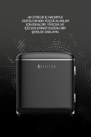 Resim Dijitsu DB80RBL Retro 47 L Tek Kapılı Siyah Mini Buzdolabı 