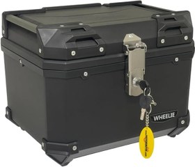 Resim WHEELIE XT570-B 45 Litre Motosiklet Arka Çanta Siyah Su Geçirmez ABS Top Case Bagaj Üniversal 