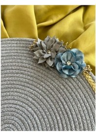 Resim 9010603615298drvs - Decohandy 39cm Çiçekli Jüt Örme Supla Amerikan Servis Çok Renkli 