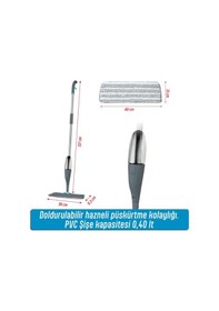 Resim Grimorlife Deterjan Ve Su Hazneli Sprey Mop Paspas Temizlik Seti- 1 Adet Yedek Bez Hediyeli 