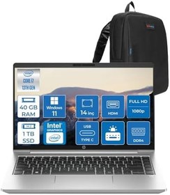 Resim HP ProBook 440 G10 Intel Core i7 1355U 40GB 1tb SSD Iris® Xe Graphics Windows 11 Home 14" IPS FullHD (1920X1080) 250Nits Taşınabilir Bilgisayar 968L9ETH23 + Zetta Çanta 