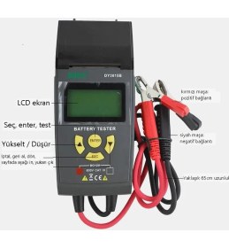 Resim Duoyı DY3015B Dijital Çok Fonksiyonlu Yazıcılı Araba Akü Test Cihazı 
