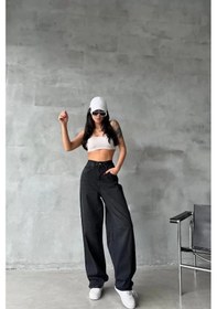 Resim Arkadan Tokalı Jeans Pantolon Siyah Siyah 