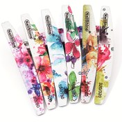 Resim 10 adet İnce Shing Çiçekli Tırnak Dosyaları - 80/100/150/180/240/320 Taneli Sentetik Kağıt, Yarım Ay Tasarımı, Değiştirilemez Kumlaştırılmış Yüzey, Kokusuz, 1mm-5mm Kalınlık, Manikür ve Pedikür için 10 adet Set, Tırnak Bakım Araçları, Pedikür Temel Gereksinimleri, Zarif Tırnak Dosyaları, Dayanıklı Tırnak Dosyaları 