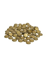 Resim Soda Gazoz Bira Konserve Şişe Kapağı Taç Metal Kapak 250 Adet Gold 
