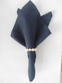 Resim 136 Parça Krem Küçük Top İnci Boncuklu Sofra Seti Uzun Kürdan Kısa Kürdan Peçete Halkası-inci 8 Mm 