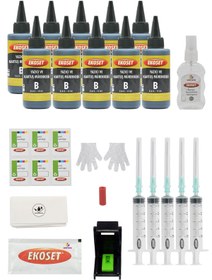 Resim ekoset Ekokartuş Dolum Seti Hp 3510 3515 3545 4515 4645 Hp 650 Uyumlu Siyah 10'lu Set 