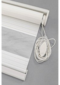 Resim Pliseli Zebra Stor Perde Ekru Ofis Mutfak Balkon Çocuk Odası Yatak Odası Salon Perdesi 15902 Ekru 