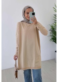 Resim Kahijab Basic Merserize Tunik - Sütlü Kahve Sütlü Kahve 