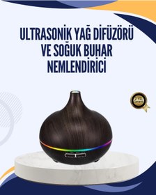 Resim AyrStore Led Işıklı Sessiz Çalışan Soğuk Buhar Nemlendirici 
