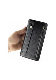 Resim Çanta Yurdu Diga Hakiki Deri 2003 Kartlık Telefon El Çantası Siyah Siyah 