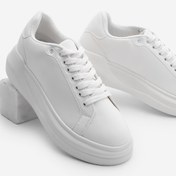Resim Marjin Kadın Sneaker Yüksek Taban Bağcıklı Spor Ayakkabı Bekor beyaz 