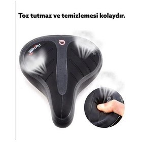 Resim Xbyc 1840 Bisiklet Koltuk Sele Elastomer Yaylı Soft Doku Selesi Geniş Sele Geniş Bisiklet Oturağı Siyah 