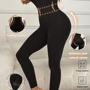 Resim Kadınlar İçin Yüksek Bel Karın Kontrol Kalça Kaldırıcı Tayt - Dikişsiz Opak Tam Boy Pantolon, Popo Geliştirici, İnce Belli ve Kenevirlik Tekstürlü Spor Salonu, Pilates, Casual Giyim İçin – Yuvarlak Form Veren Egzersis Taytı, High Waist Leggings, Mide Sıkıştırma Etkili Alt Takımı, Çapraz Beletli Cross Fit Kaydırmalı Şortlar 