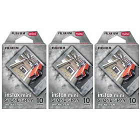 Resim Fujifilm Instax Mini Stone Gray 10x3 Film Seti 