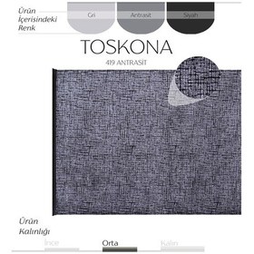 Resim Cool Halı Toskona 419 Antrasit Salon Halısı Lazer Kesim Koridor Halısı Kesme Halı Yolluk Yatak Odası Halısı 