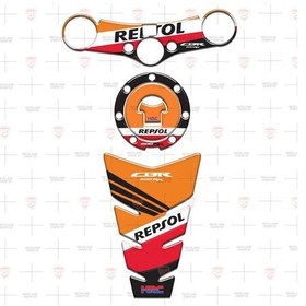 Resim CBR 600RR 2007-2017 Repsol Tank Pad Depo Kapak Gidon Pad Set 3'lü Set 