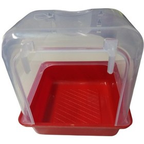 Resim 17x17x20 Ölçülerinde Orta Boy Kırılmaz Banyoluk Kırmızı 