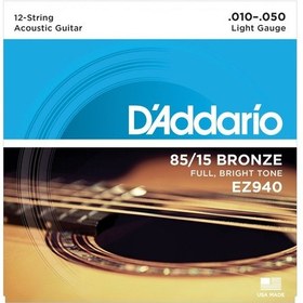 Resim D'addario Ez940 Akustik Gitar Tel Seti. 12 Telli. 85/15 Bronze. L 