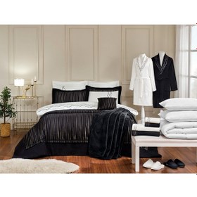 Resim Özdilek Ribbed Çift Kişilik Çeyiz Seti 27 Parça Antrasit 