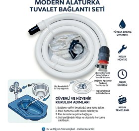 Resim Plasyay Duvar Sabitlemeli Taharet Hortumu Düz Rekorlu 100 cm 