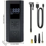 Resim Motion003 Fd11 Dijital Ekranlı Lastik Şişirici Hava Kompresörü Araba Motosiklet Bisiklet S 