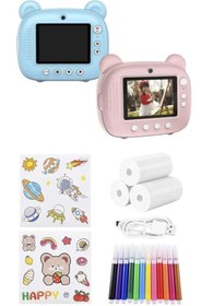 Resim Genel Markalar Cmr14 Mavi Dijital Video Fotoğraf Çocuk Kamerası Anlık Termal Resim Kağıt Baskılı Yazıcı 