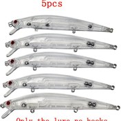 Resim 5 adet Boyamayan Balık Yemi 12.5cm - Kırmızı Gözlerle Şeffaf Minnow Yemleri, ABS Malzeme, Karp Balıkçılığı ve DIY Projeleri İçin İdeal, Paskalya, Noel, Şükran Günü, Anneler Günü İçin Mükemmel, Balıkçılık Aksesuarları 