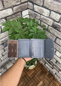 Resim Guard Gri Hakiki Deri Çok Bölmeli Kadın Cüzdanı // Grd260225wt862 Diğer 
