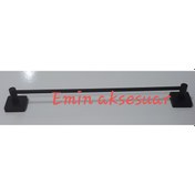 Resim Uzun Havluluk 40 Cm Kare Tabanlı Mat Siyah 