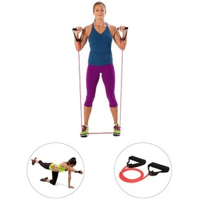 Resim Spor Byfit Yüksek Sert Tutacaklı Pilates Egzersiz Direnç Lastiği 