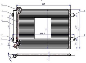 Resim KLIMA RADYATORU KONDANSOR PASSAT VII 1.6I 1.9TDI 05- 615X425X16  OTO-MEK SANZIMAN - ORIS CVW083016 KLIMA RADYATORU KONDANSOR PASSAT VII 1.6I 1.9TDI 05- 615X425X16  OTO-MEK SANZIMAN - ORIS CVW083016