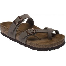 Resim Birkenstock Mayari Parmak Arasi Kahverengi Nubuk Kadın Terlik Kahverengi 