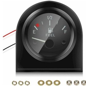 Resim Mufunye Dijital Yakıt Seviyesi Göstergesi 52mm Beyaz Işıklı Evrensel 12v Yakıt 