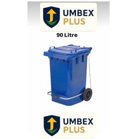 Resim Umbex Tıbbi Atık Plastik Pedallı Çöp Konteyneri 90 Litre Plastik Konteyner - A Isıya Karşı Dayanıklı Mavi 